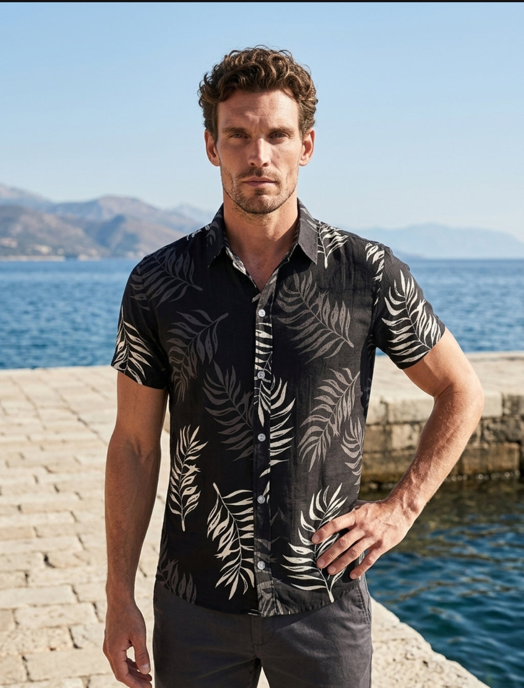Camisa tropical hombre
