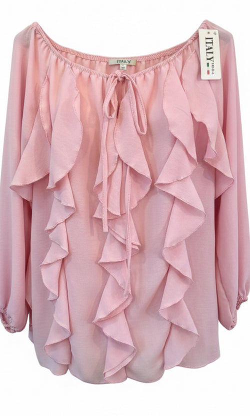Blusa con volantes
