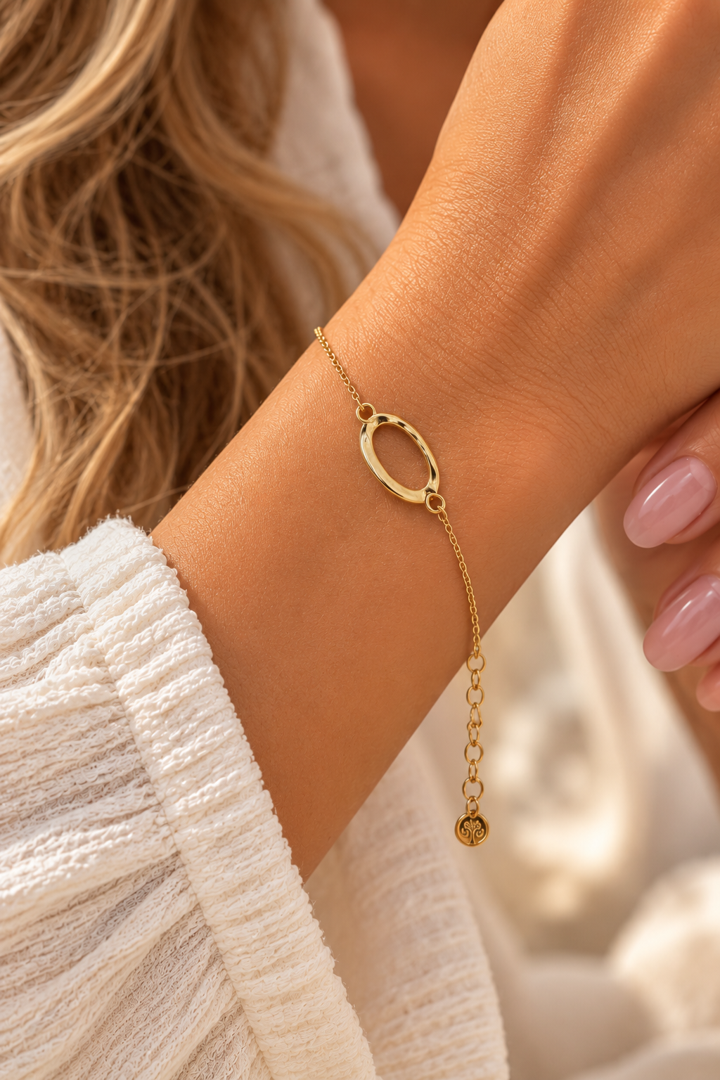 Pulsera Óvalo Elegante Acero