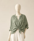 Blusa Ligera con Nudo Frontal
