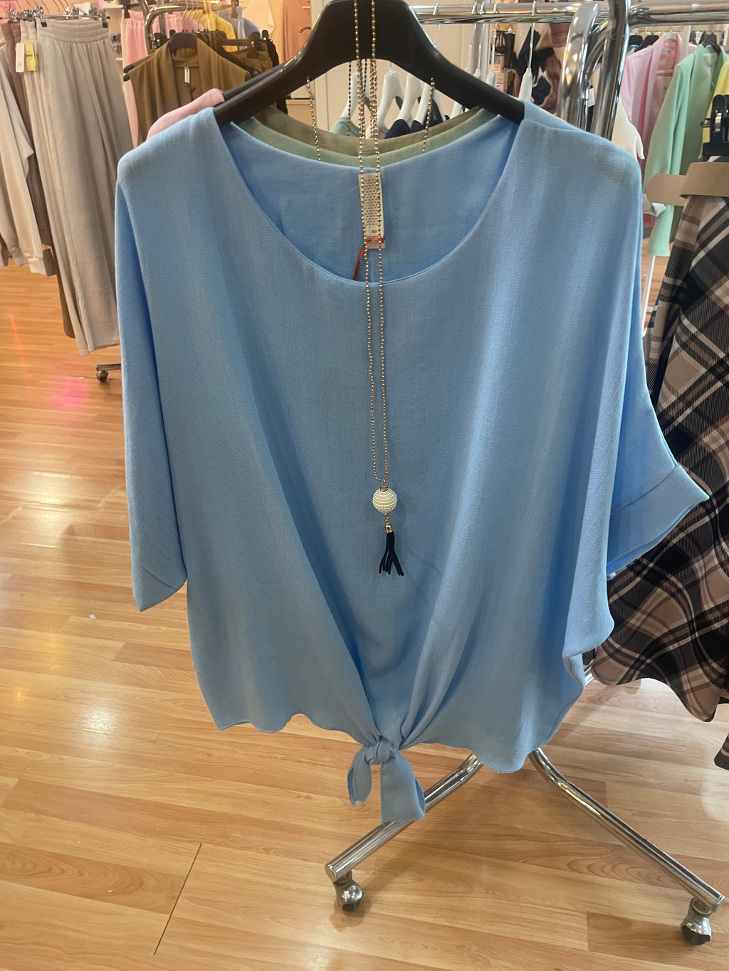 Camiseta manga corto ligera con collar