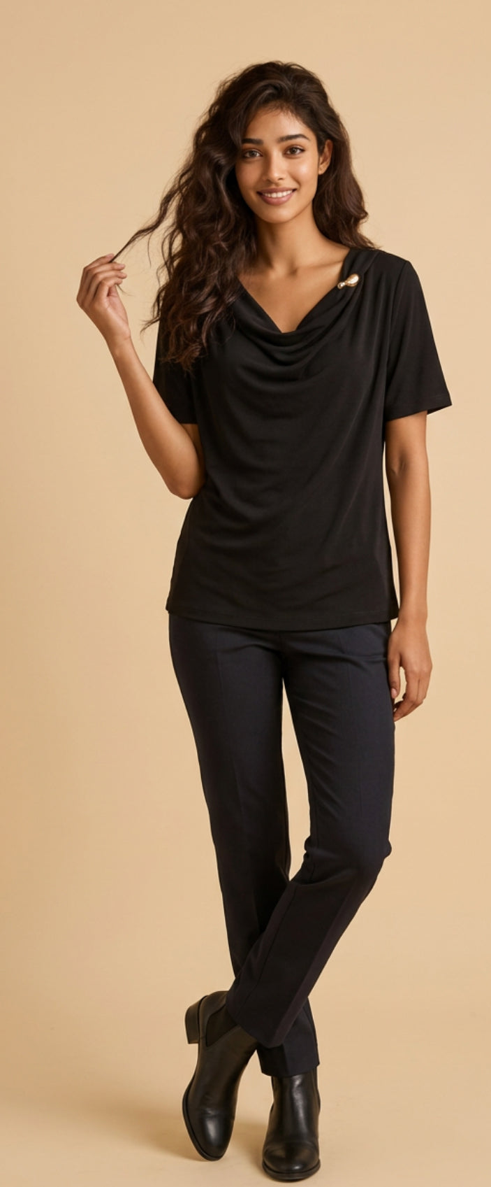 Camiseta elegante con brocha.