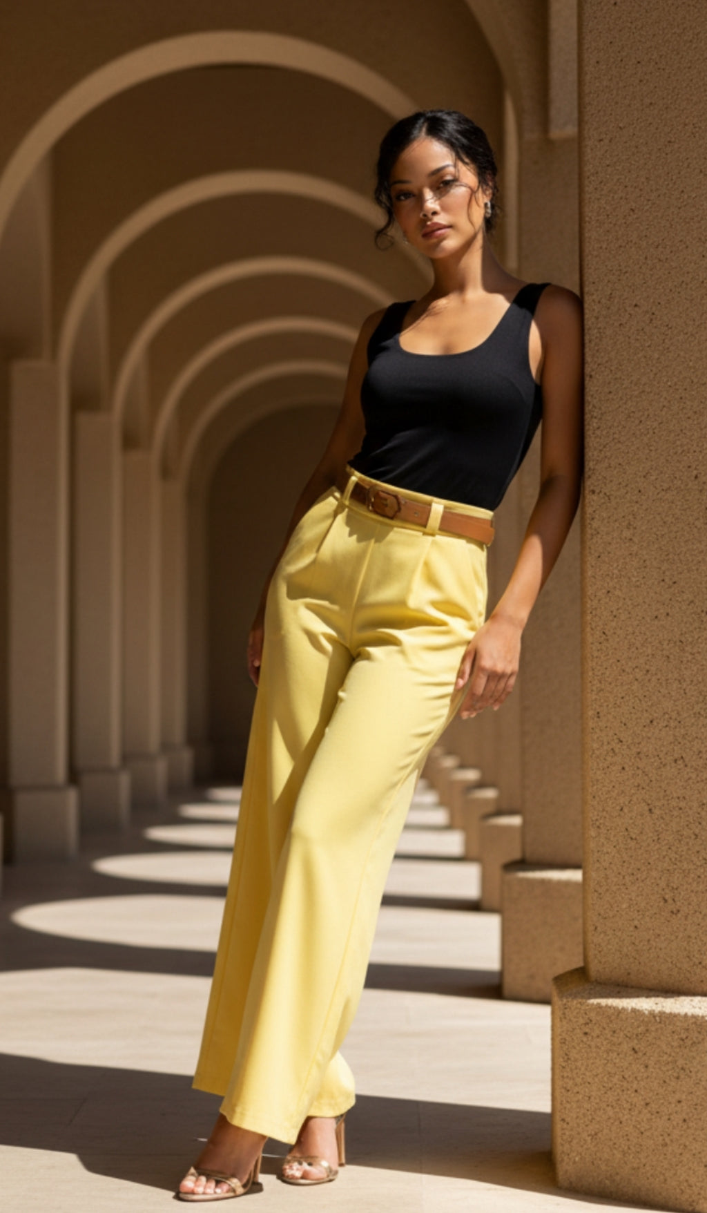 Pantalon con cinturón