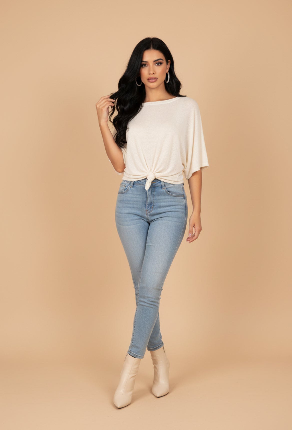 Camiseta manga corto ligera con collar