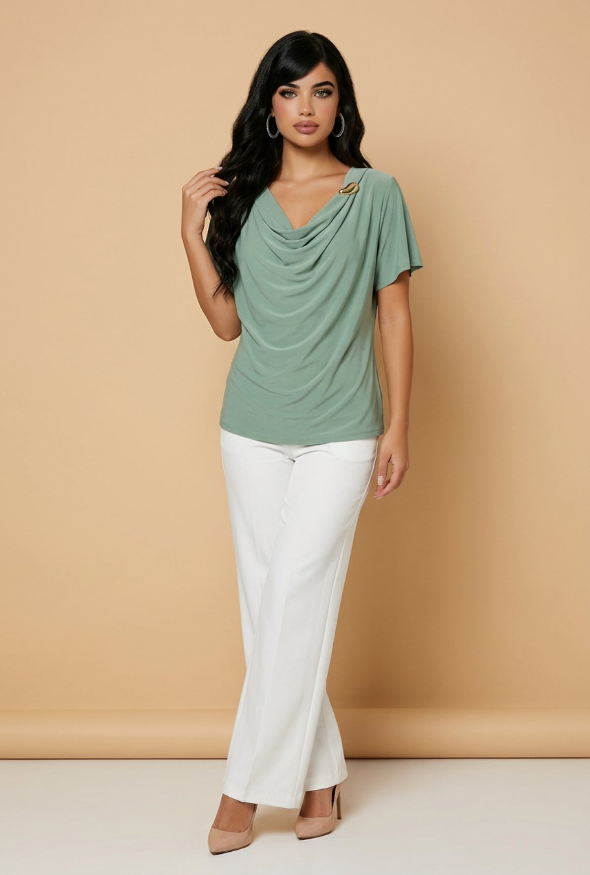 Camiseta elegante con brocha.