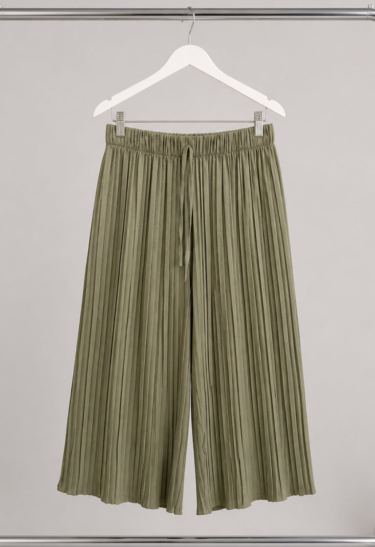 Pantalón Culotte Plisado