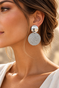 Pendientes brillo acero