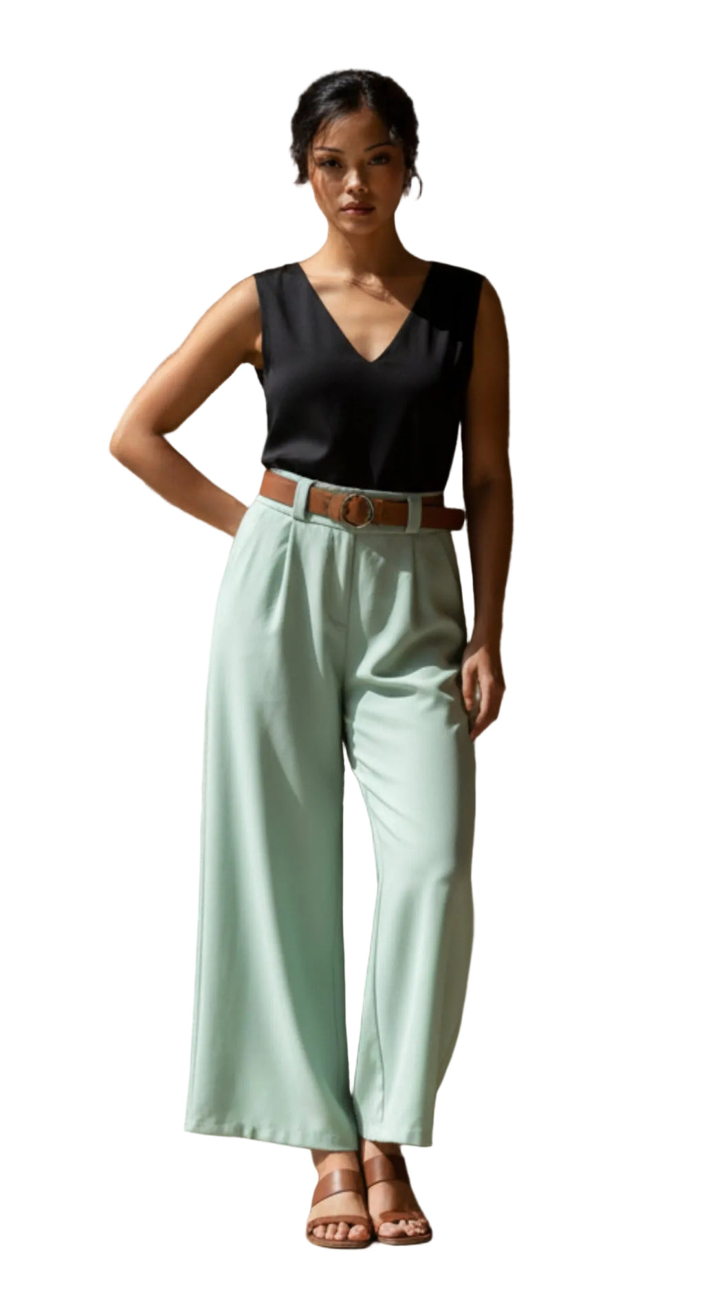 Pantalon con cinturón