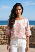 Blusa Fluida con Estampado Boho – Elegante y Original