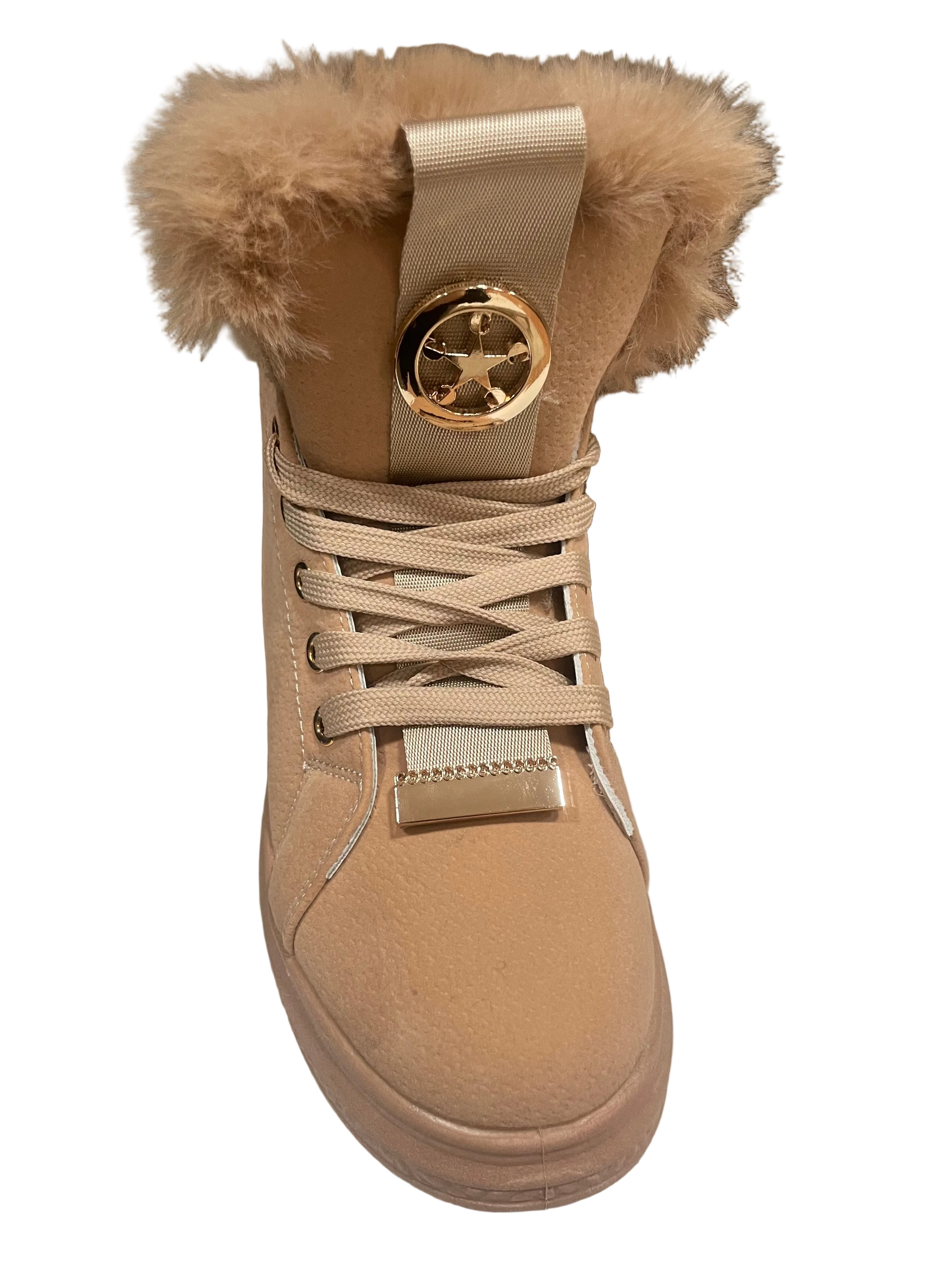 Botas preciosas con forro de pelo sintético