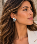 Pendientes con Diseño de Corazón Escultural – Acero