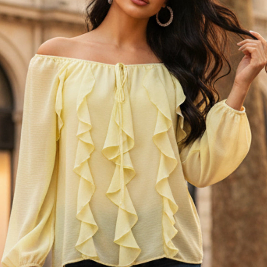Blusa con volantes
