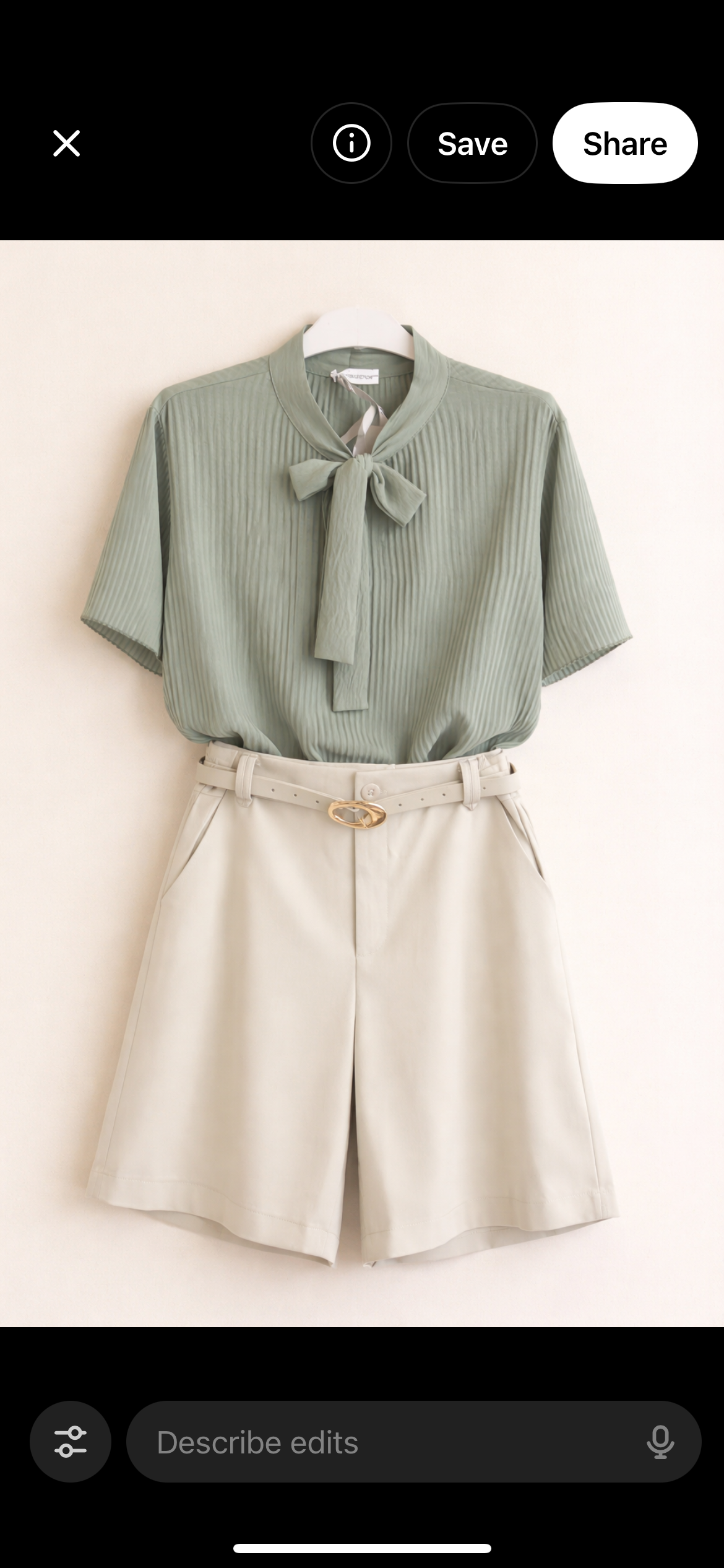 Blusa Ligera con Lazo en el Cuello Elegante y Sofisticada