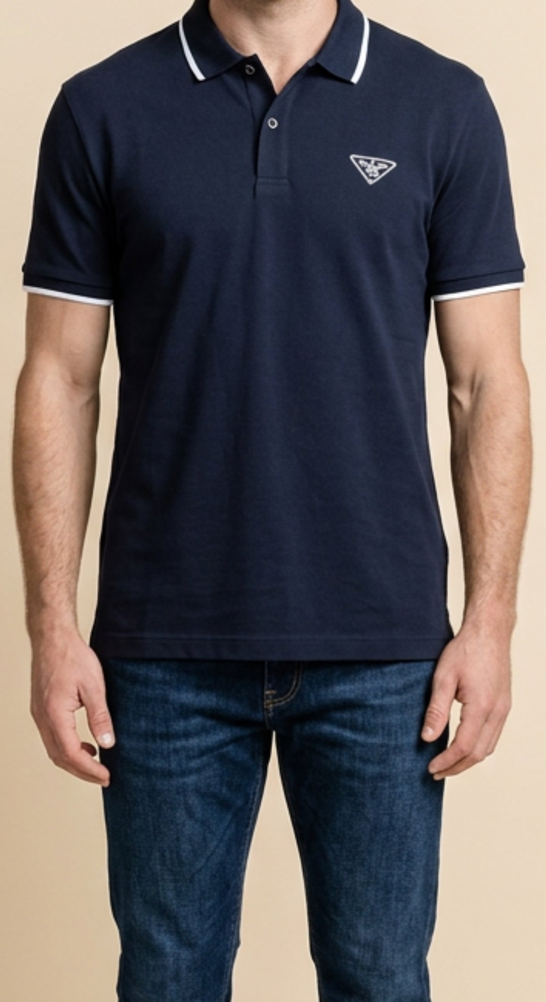 camiseta polo de algodón blanco