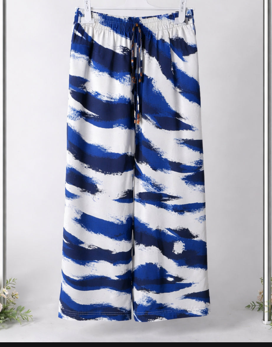 Pantalón Palazzo Estampado Fluido