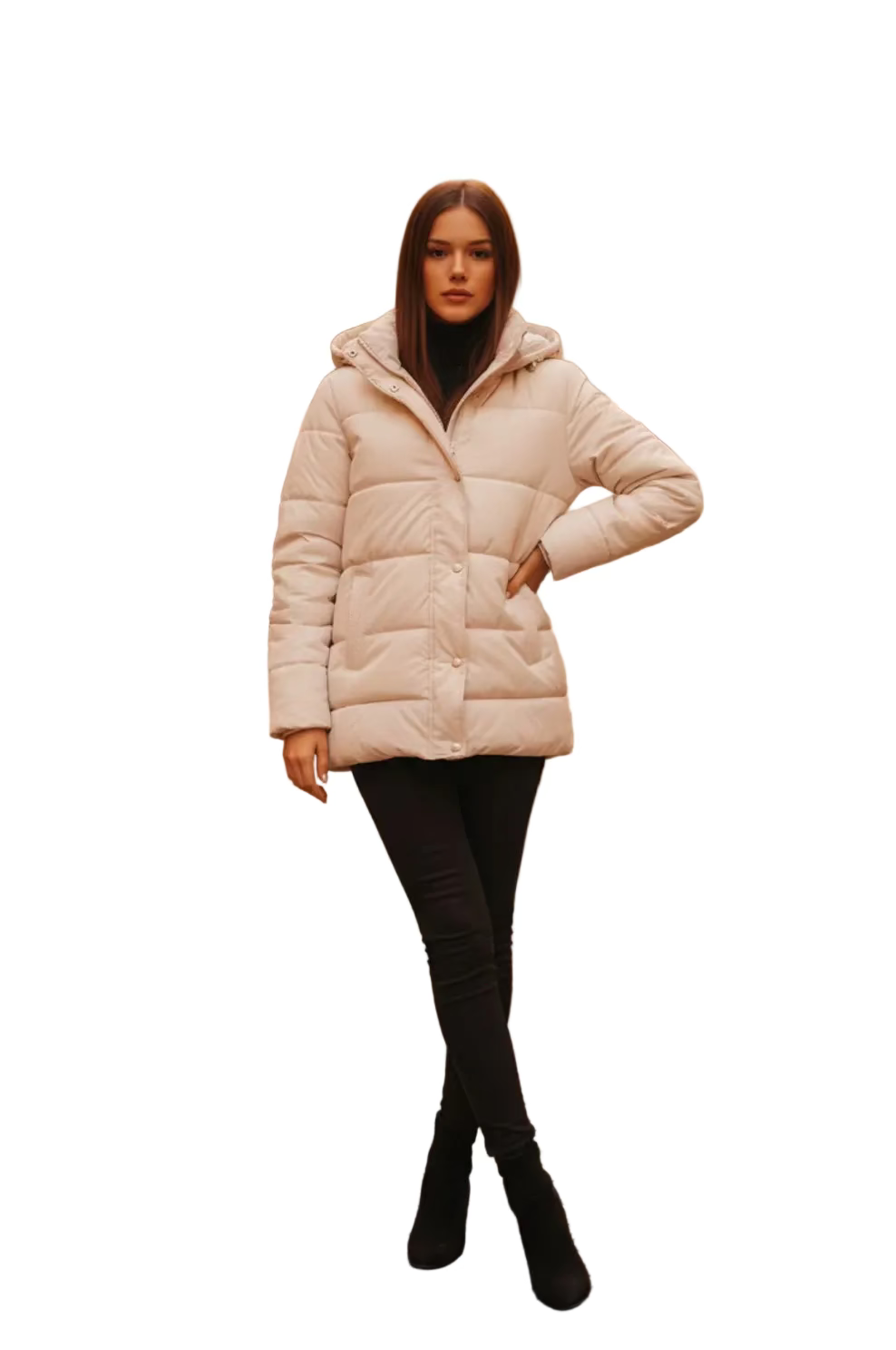 Abrigo bonito calentito con capucha