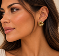 Pendientes Nudo Dorado acero