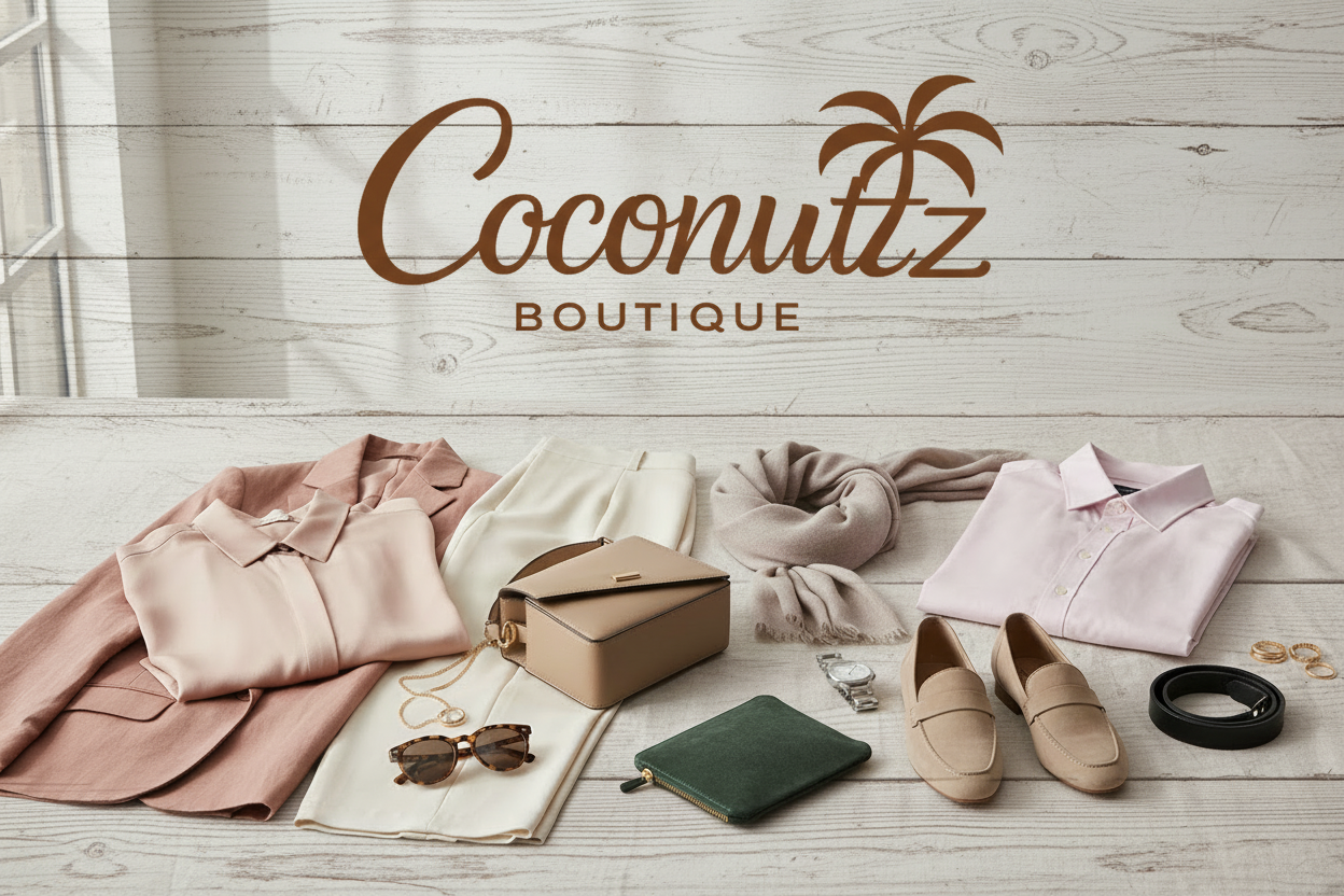 Fashion flat lay met groot logo